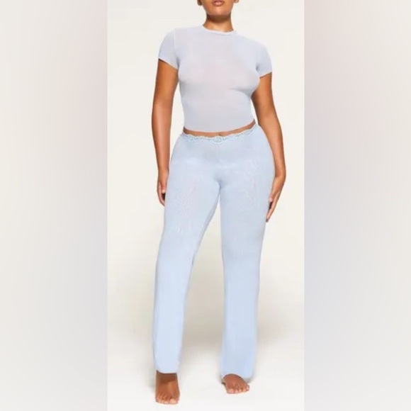 SKIMS Tops - NWOT SKIMS Bridal Mesh T-shirt Glacier Size 2X